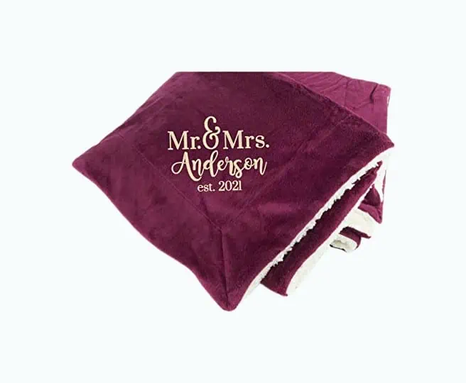 Product Image of the Personalized Sherpa Throw Blanket