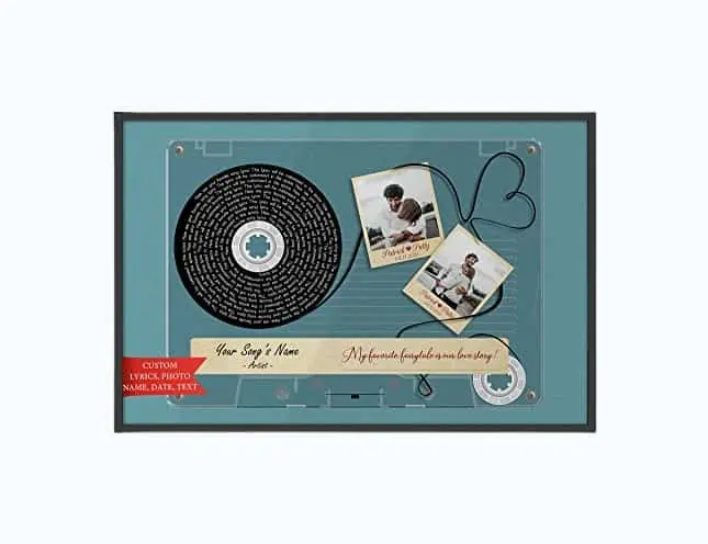 Product Image of the Personalized Song Cassette Print