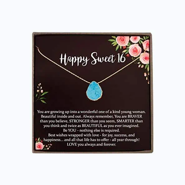Product Image of the Personalized Sweet 16 Necklace