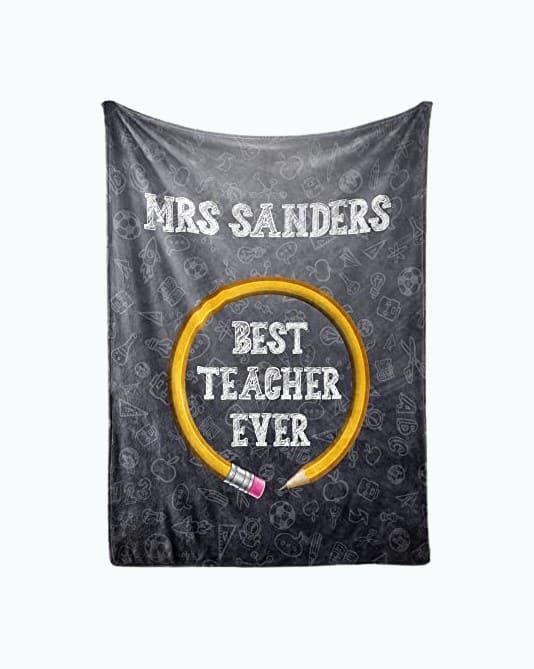 Product Image of the Personalized Teacher Blanket