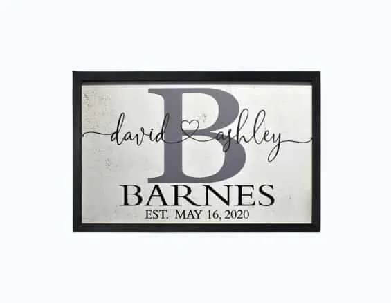 Product Image of the Personalized Wedding Sign