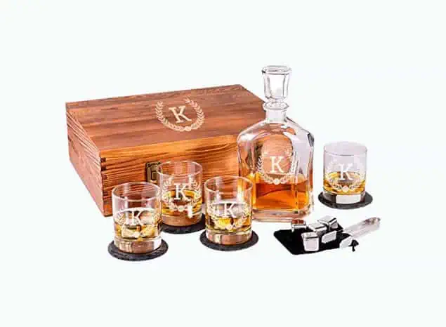 Product Image of the Personalized Whiskey Decanter Set