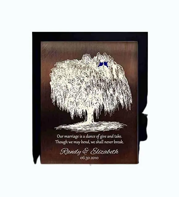 Product Image of the Personalized Willow Tree Print