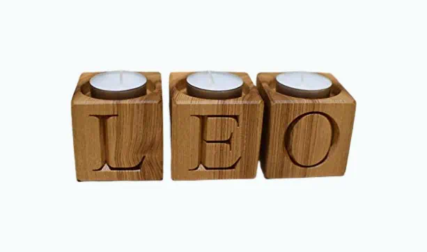 Product Image of the Personalized Wood Candle Holder Blocks