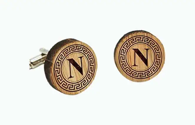 Product Image of the Personalized Wood Cufflinks