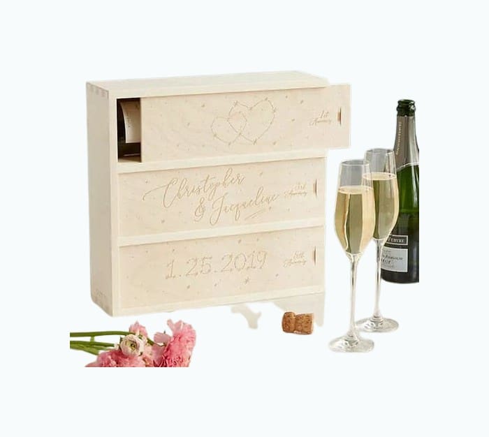 Product Image of the Personalized Written in the Stars Wine Box