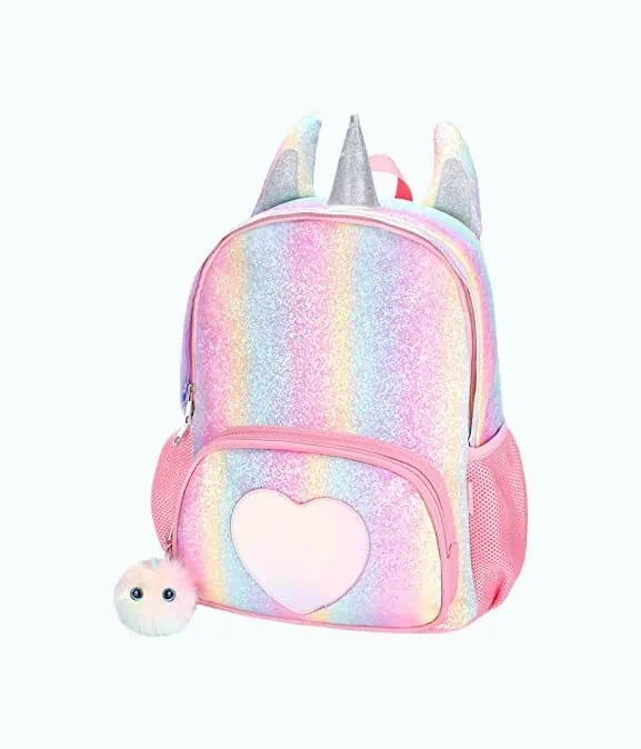 Product Image of the Pink Rainbow Unicorn Backpack
