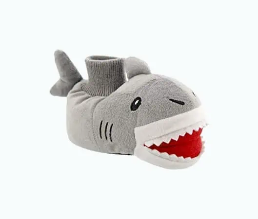 Product Image of the Plush Shark Slippers