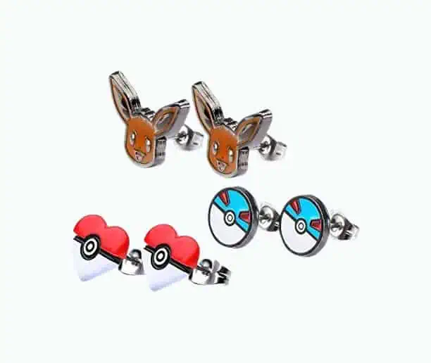 Product Image of the Pokemon Eevee Stainless Steel Earrings