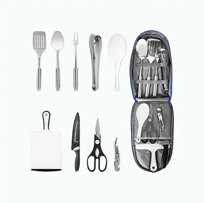 Product Image of the Portable Camping Kitchen Utensil Set