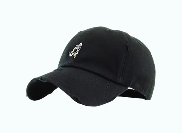 Product Image of the Praying Hands Distressed Baseball Cap