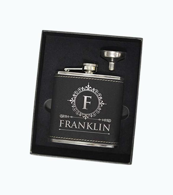 Product Image of the Premium Customized Flask Set with Funnel and Box