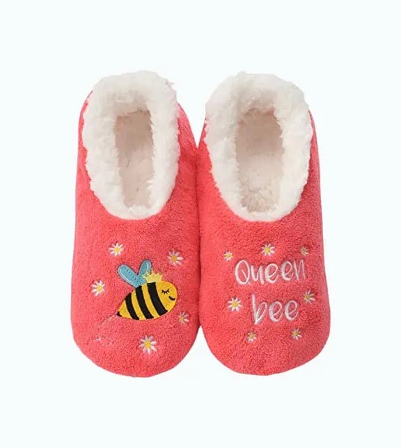Product Image of the Queen Bee Slipper Socks