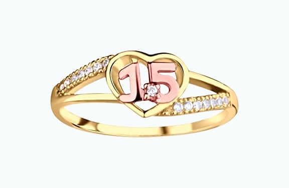 Product Image of the Quinceañera Heart Ring