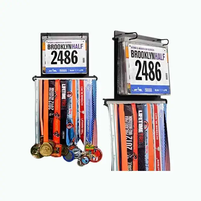 Product Image of the Race Bib and Medal Display