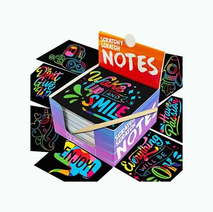 Product Image of the Rainbow Scratch Mini Notes Set