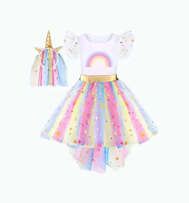 Product Image of the Rainbow Unicorn Party Dress