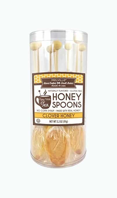 Product Image of the Real Clover Honey Spoons - 8 Lollipop Stirrers