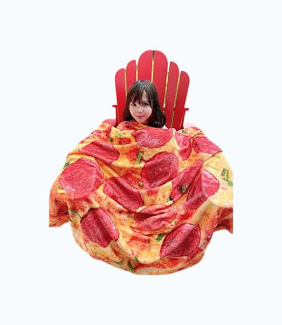 Product Image of the Realistic Pizza Round Blanket