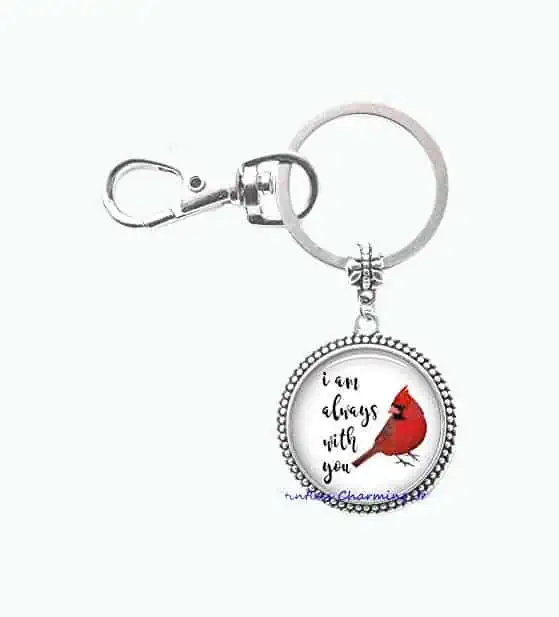 Product Image of the Red Cardinal Keychain Sympathy Gift