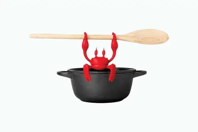 Product Image of the Red the Crab Silicone Utensil Rest 