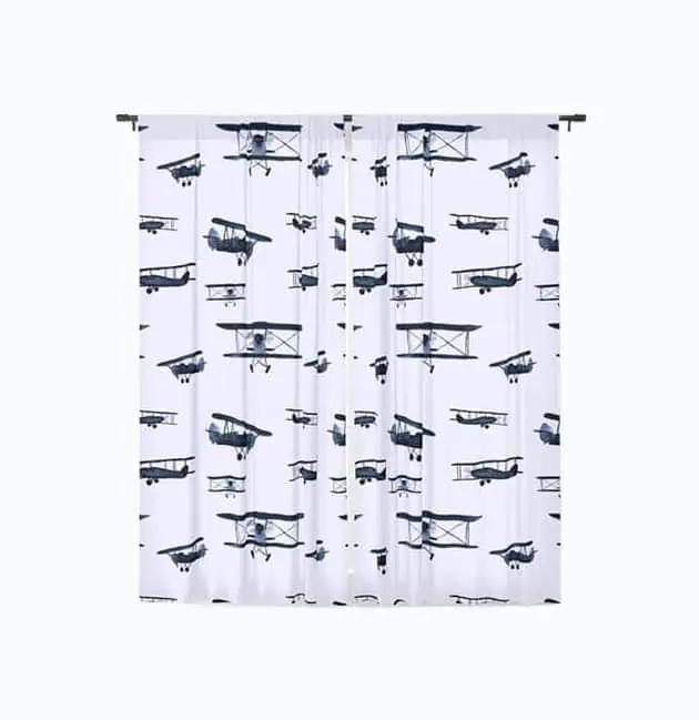 Product Image of the Retro Airplanes Curtain