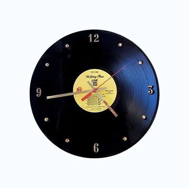 Product Image of the Rolling Stones Vinyl Record Clock