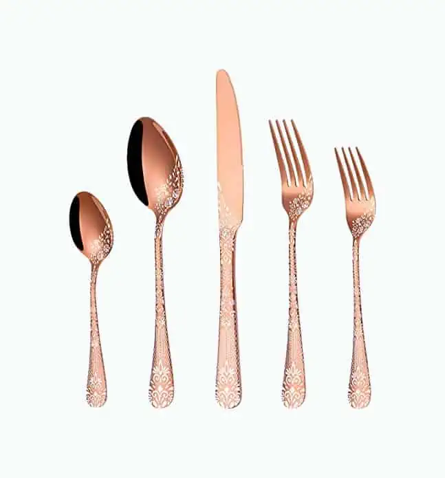 Product Image of the Rose Gold Cutlery Set