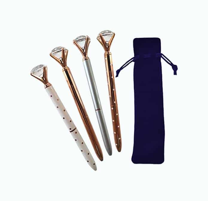Product Image of the Rose Gold Diamond Pens Set