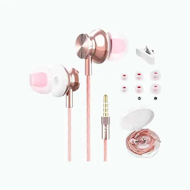 Product Image of the Rose Gold Earbuds