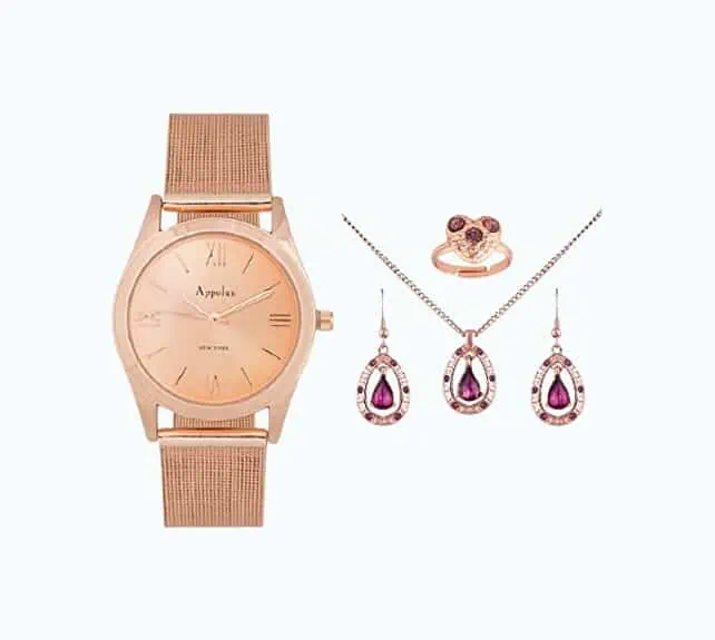 Product Image of the Rose Gold Jewelry Set