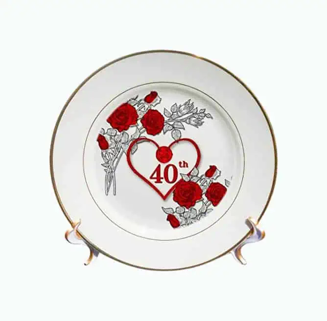 Product Image of the Rose Red Porcelain Plate