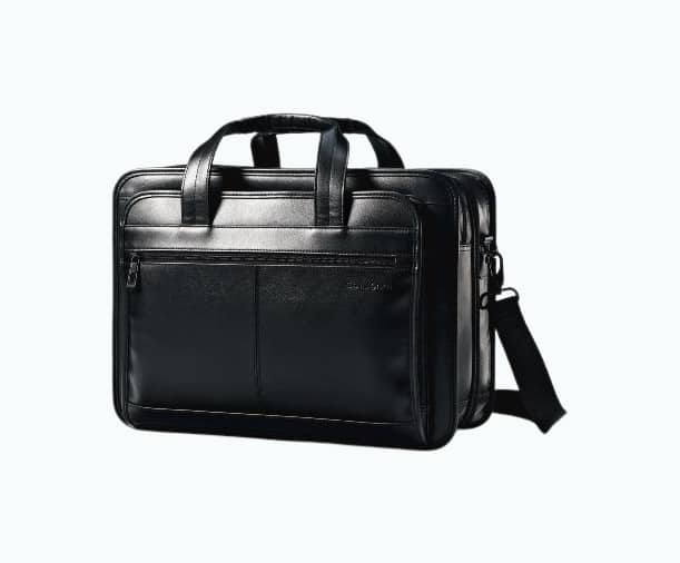 Product Image of the Samsonite Leather Expandable Briefcase
