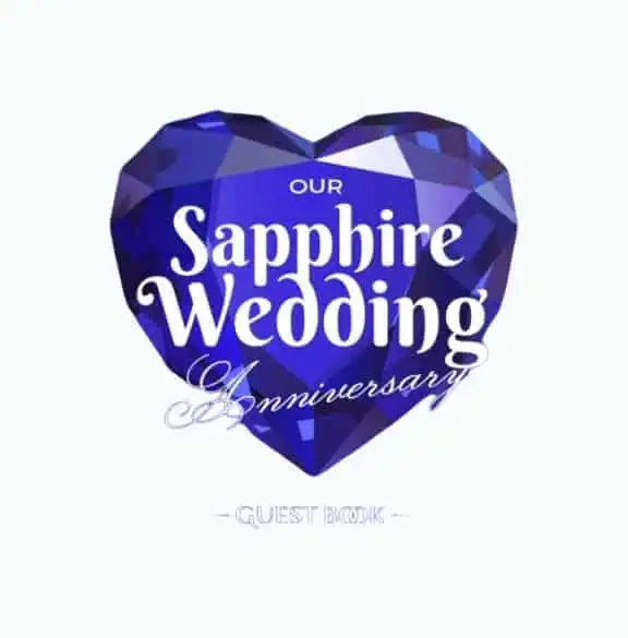 Product Image of the Sapphire Anniversary Guest Book