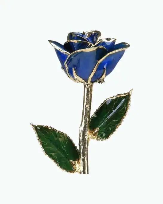 Product Image of the Sapphire Blue Lacquered Rose