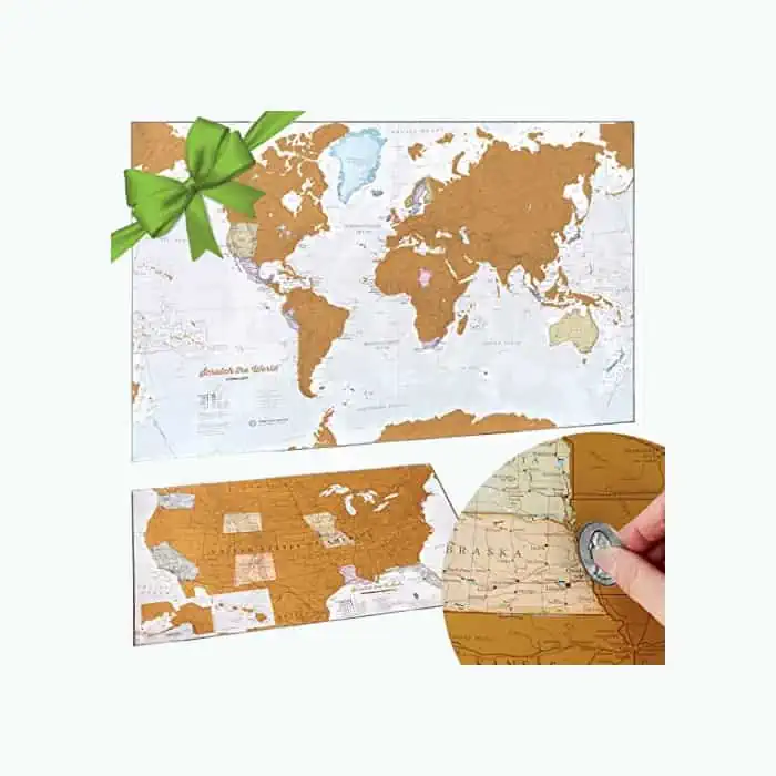 Product Image of the Scratch-Off Travel Map