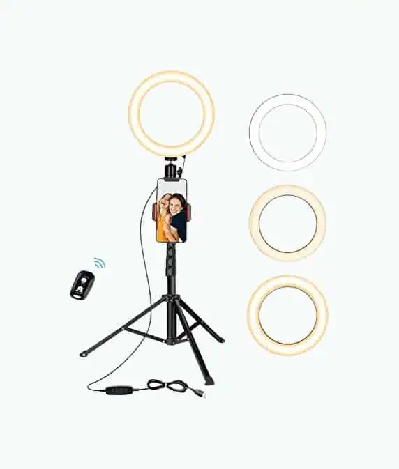 Product Image of the Selfie Ring Light with Tripod Stand & Cell Phone Holder