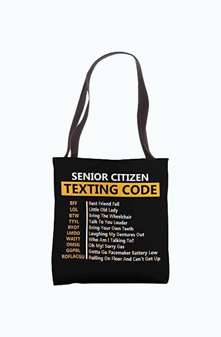 Product Image of the Seniors Texting Code Bag
