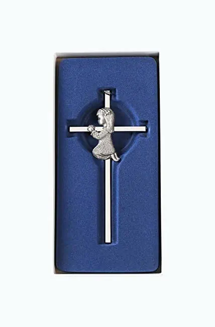 Product Image of the Silver Girl Wall Cross