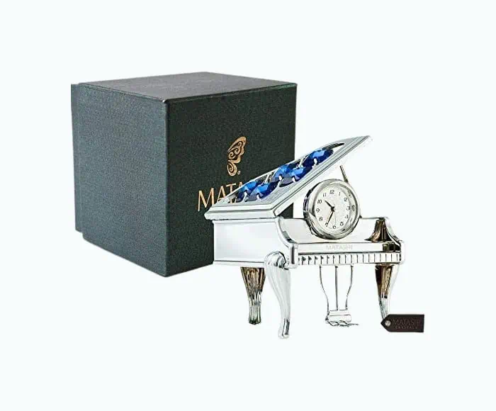 Product Image of the Silver Piano Desk Clock