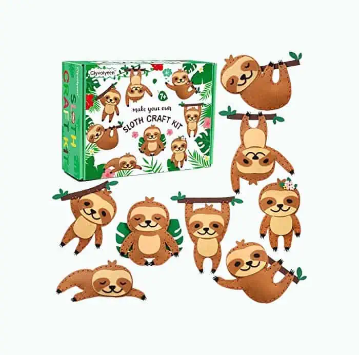 Product Image of the Sloth Sewing Craft Kit