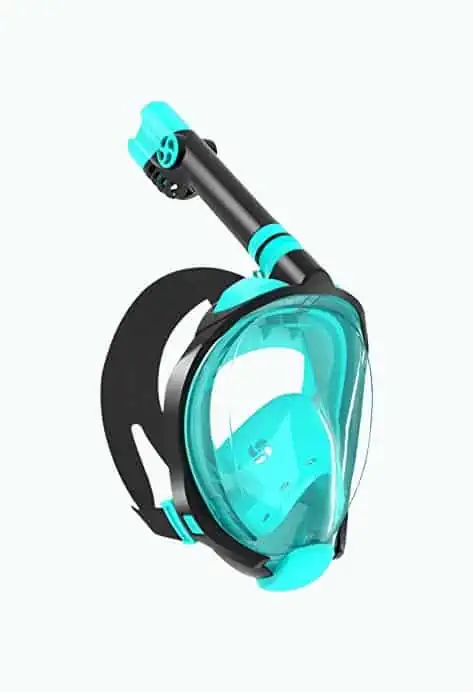 Product Image of the Snorkel Mask with Latest Dry Top Breathing System