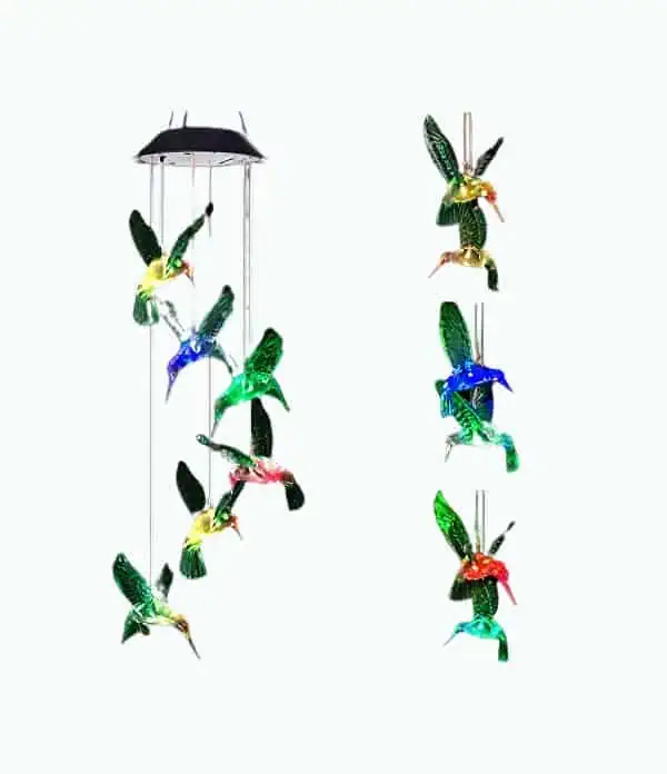 Product Image of the Solar Hummingbird Wind Chimes