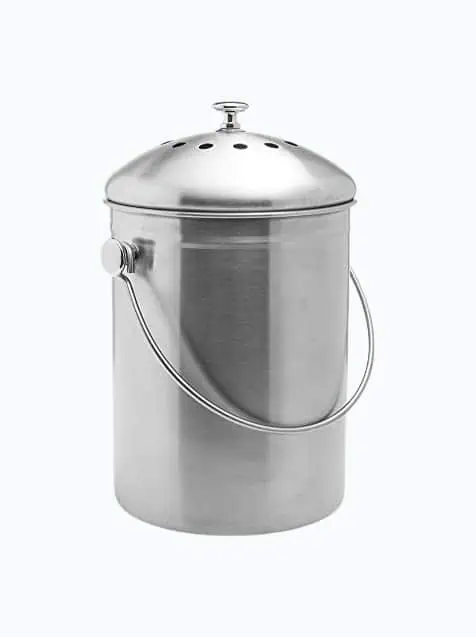 Product Image of the Stainless Steel Counter Compost Bin