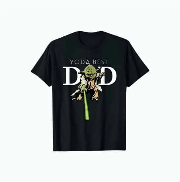 Product Image of the Star Wars Yoda Lightsaber Best Dad Men's T-Shirt