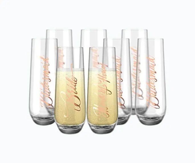 Product Image of the Stemless Champagne Flute Set