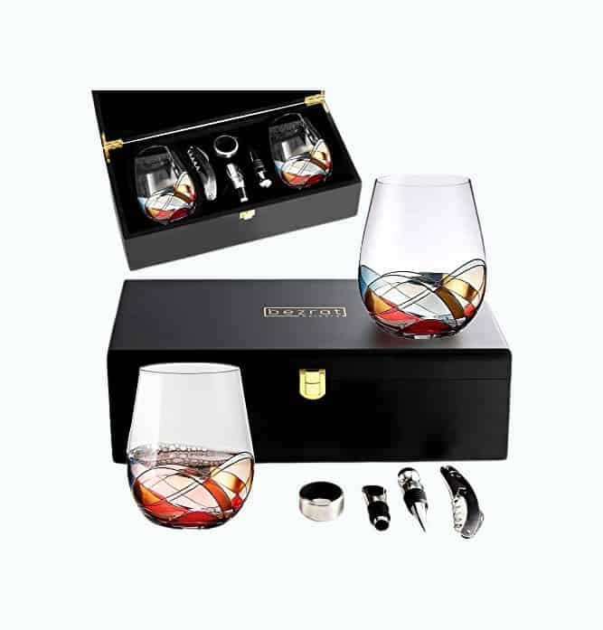 Product Image of the Stemless Wine Glasses Gift Set