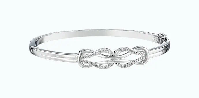 Product Image of the Sterling Silver Diamond Bangle