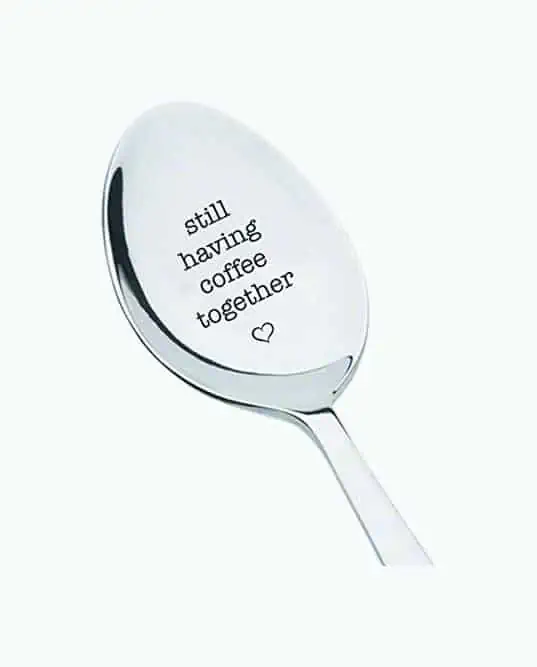 Product Image of the Still Having Coffee Together Engraved Stainless Steel Spoon