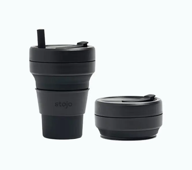 Product Image of the Stojo Collapsible Travel Cup With Straw